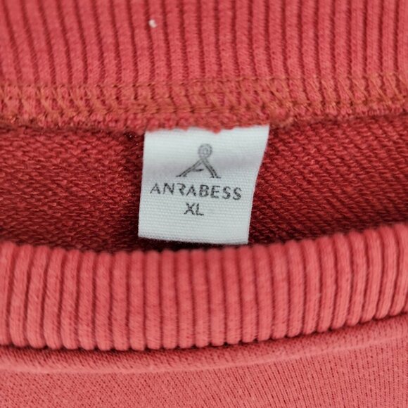 ANRABESS Red Sweatshirt Dress XL – Cozy Pleated Skirt Tunic, Holiday Casual - Picture 5 of 6